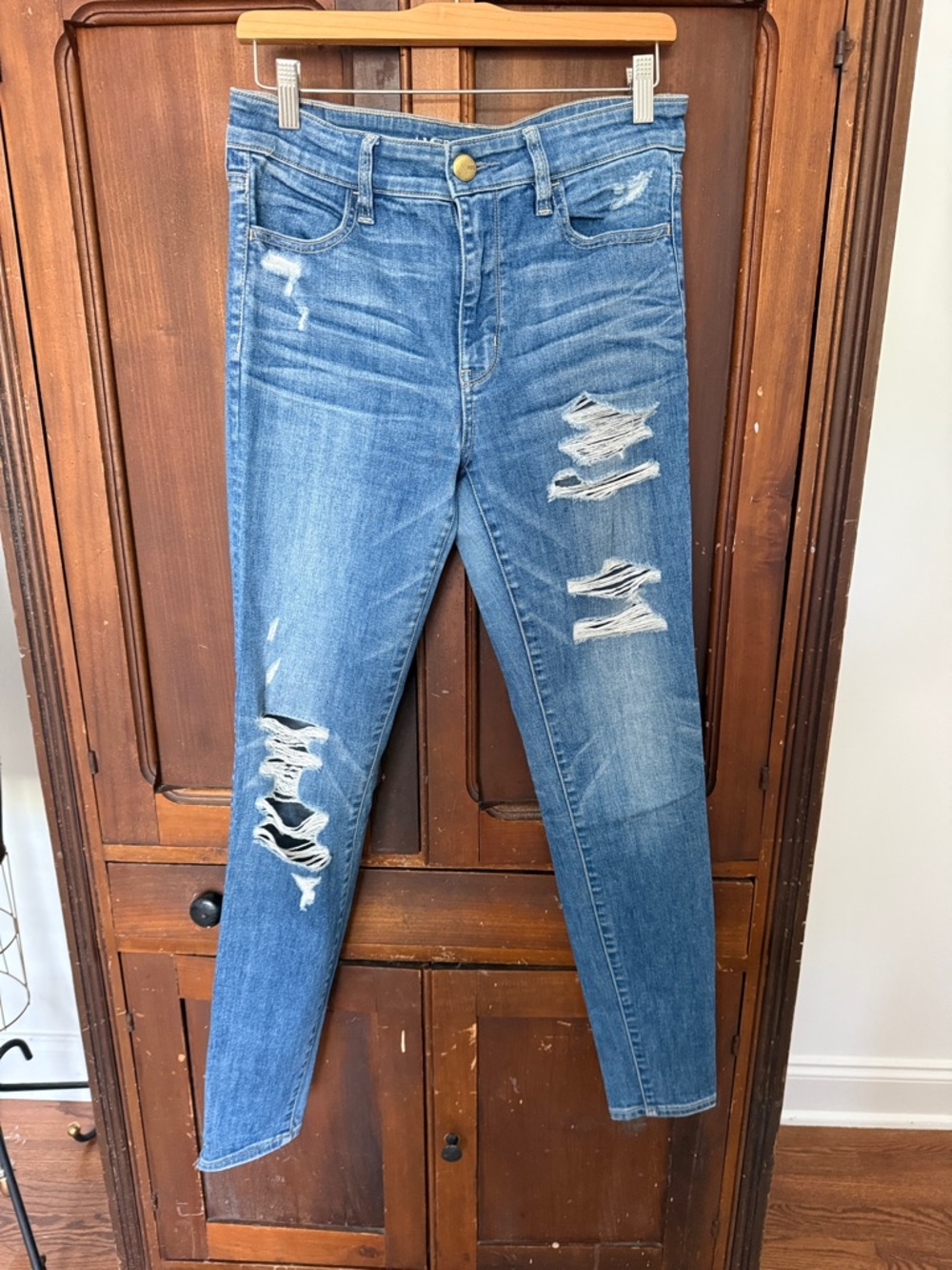 American Eagle Outfitters Distressed High-Rise Denim Jeans or Jeggings